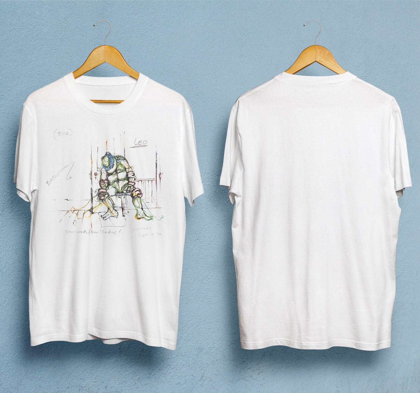 Leonardo Teenage Mutant Ninja Turtles Movie Sketch T-Shirt