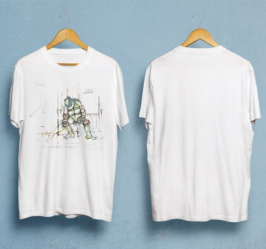 Leonardo Teenage Mutant Ninja Turtles Movie Sketch T-Shirt