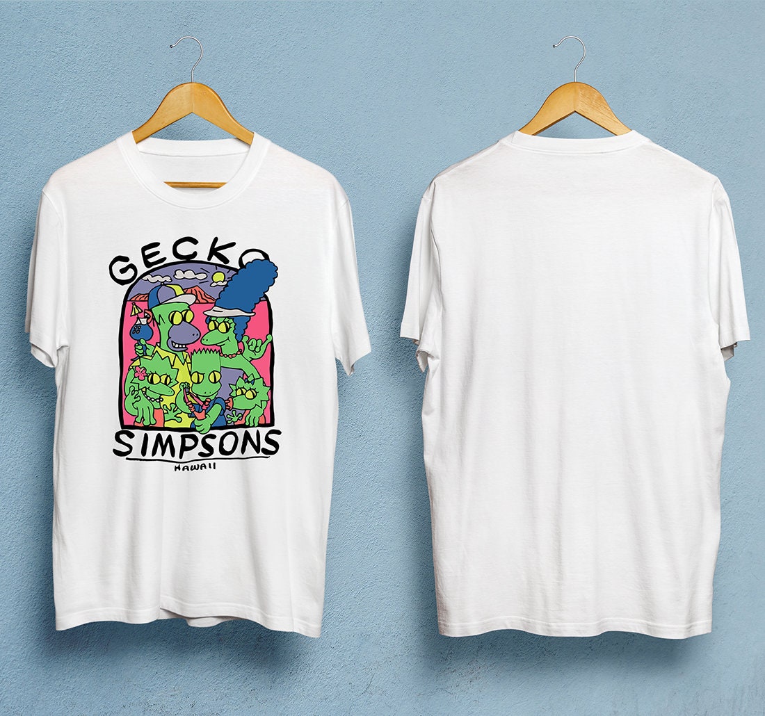 Gecko The Simpsons Hawaii Retro T-Shirt