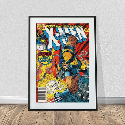 Wolverine vs Ghostrider 1992 Poster (36" x 24")
