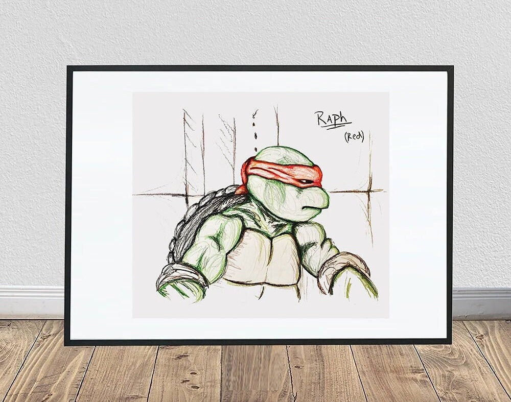 Teenage Mutant Ninja Turtles Movie Raphael Sketch Poster (20" x 17.5")