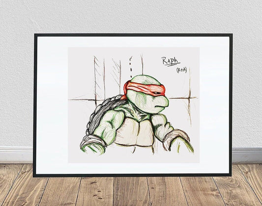Teenage Mutant Ninja Turtles Movie Raphael Sketch Poster (20" x 17.5")