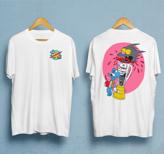 Itchy & Scratchy Blender T-Shirt (White)