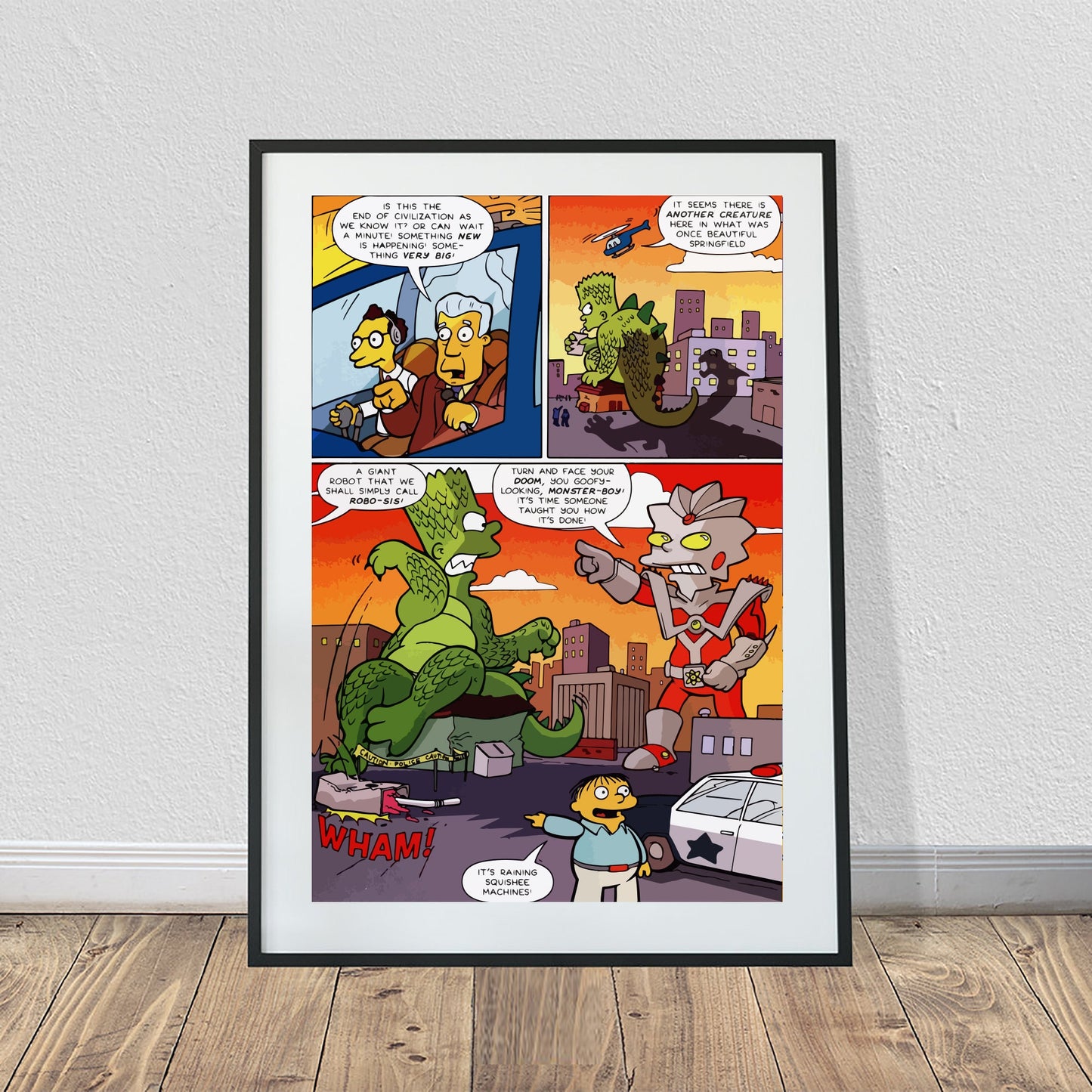 Bartzilla vs Robo-Sis Poster (24" x 36")