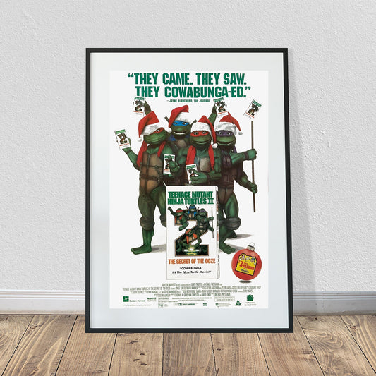 TMNT Secret of the Ooze Christmas 90's Advertisement Poster (24" x 36")