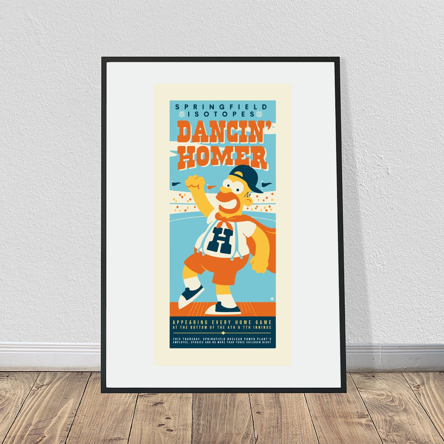 Dancin' Homer - Springfield Isotopes Poster (17.50" x 36")