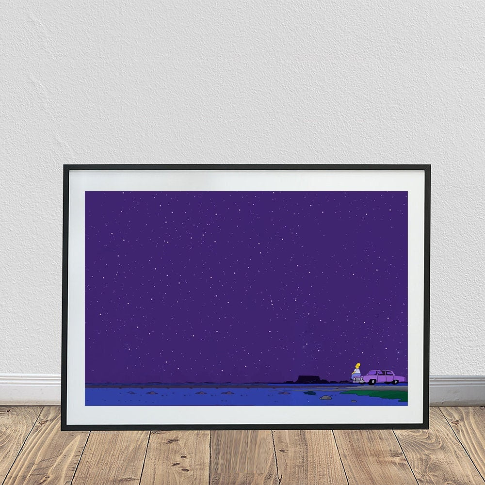 Homer with the Stars Poster (24" x 36")