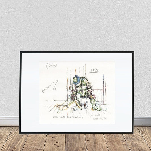 Teenage Mutant Ninja Turtles Movie Leo Sketch Poster (20" x 17.5")