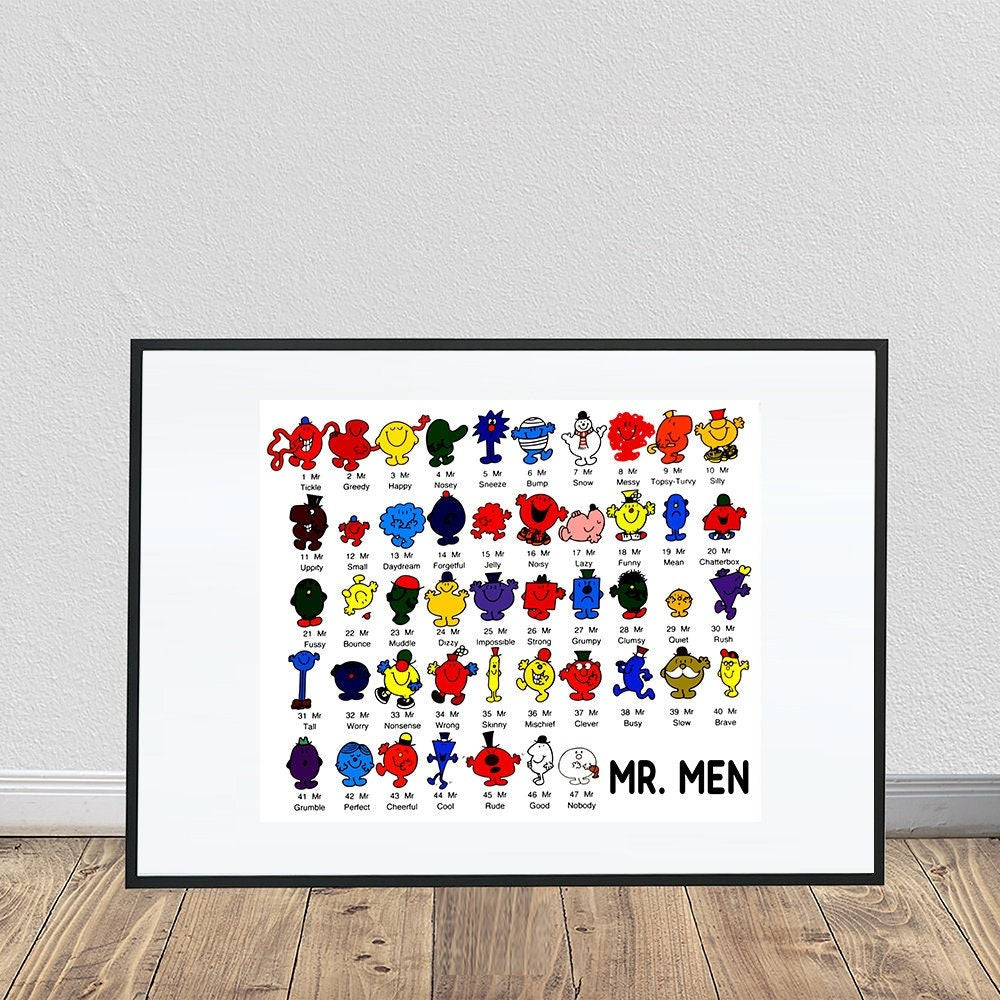 Mr Men Vintage 1988 Poster (24" x 20")