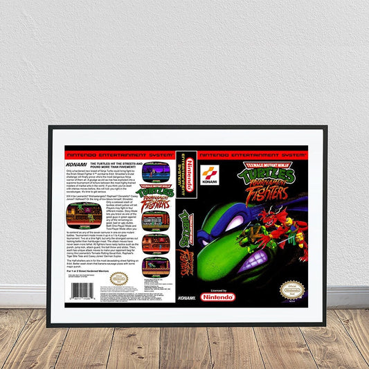 TMNT Tournament Fighters NES Vintage Cover Poster (24" x 36")