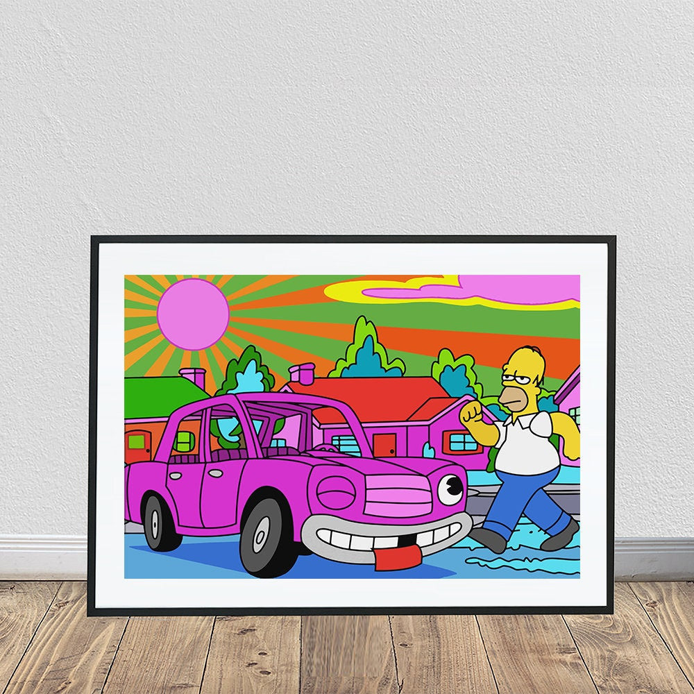 Homer Psychedelic Poster (24" x 36")