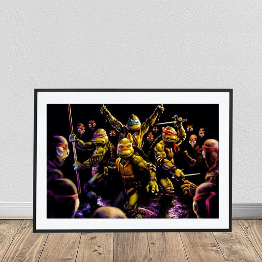 TMNT vs Footclan Portrait 1990 Movie Poster (24" x 36")