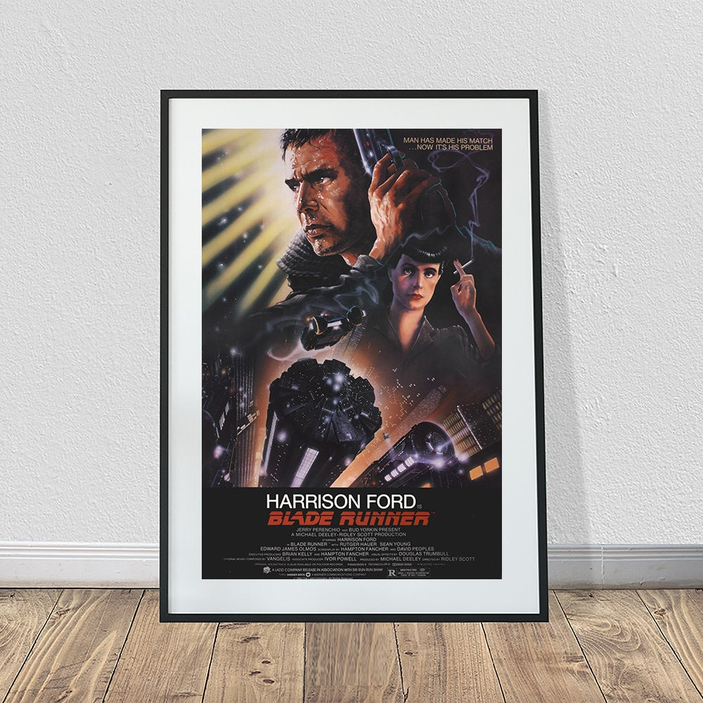 Blade Runner - Harrison Ford - Vintage Movie Poster (24" x 36")