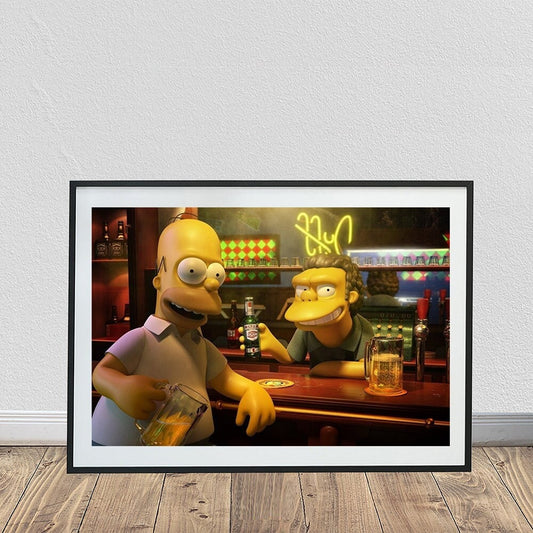 Homer and Moe Bar Poster (24" x 36")