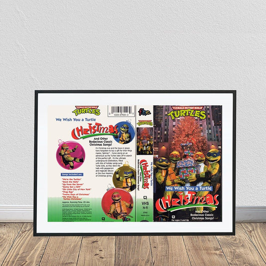 TMNT Christmas Holiday "Turtle Christmas" VHS Poster (24" x 36")