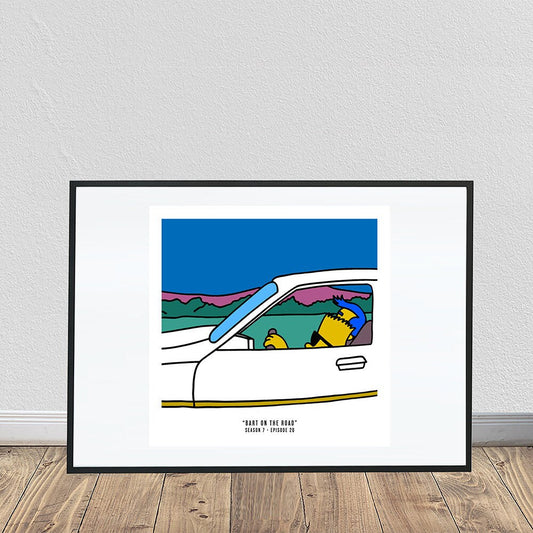 On the Road Bart Poster (24" x 24")