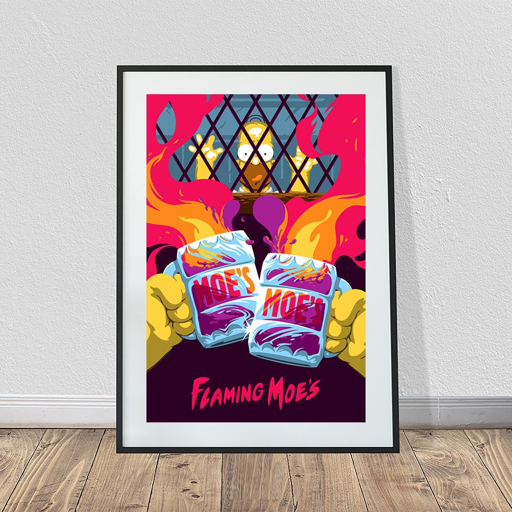 Flaming Moes Poster (24" x 36")